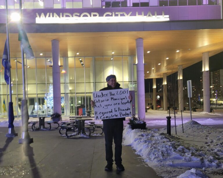 Trial TODAY for Windsor man arrested for skating with protest sign