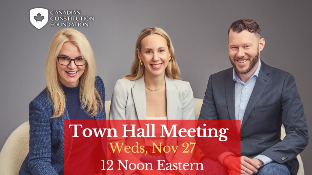 Town Hall meeting on Nov 27: Next steps in our Emergencies Act case