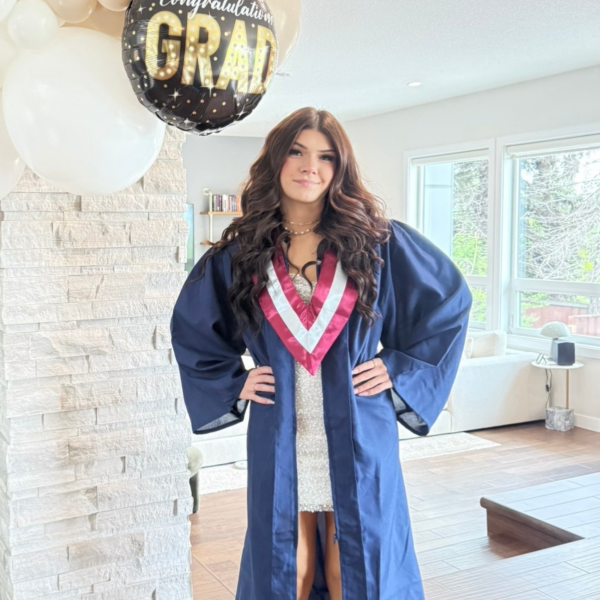 Just 79 days post-surgery, Vienna was trying on dresses for her graduation and recently graduated high school with honours
