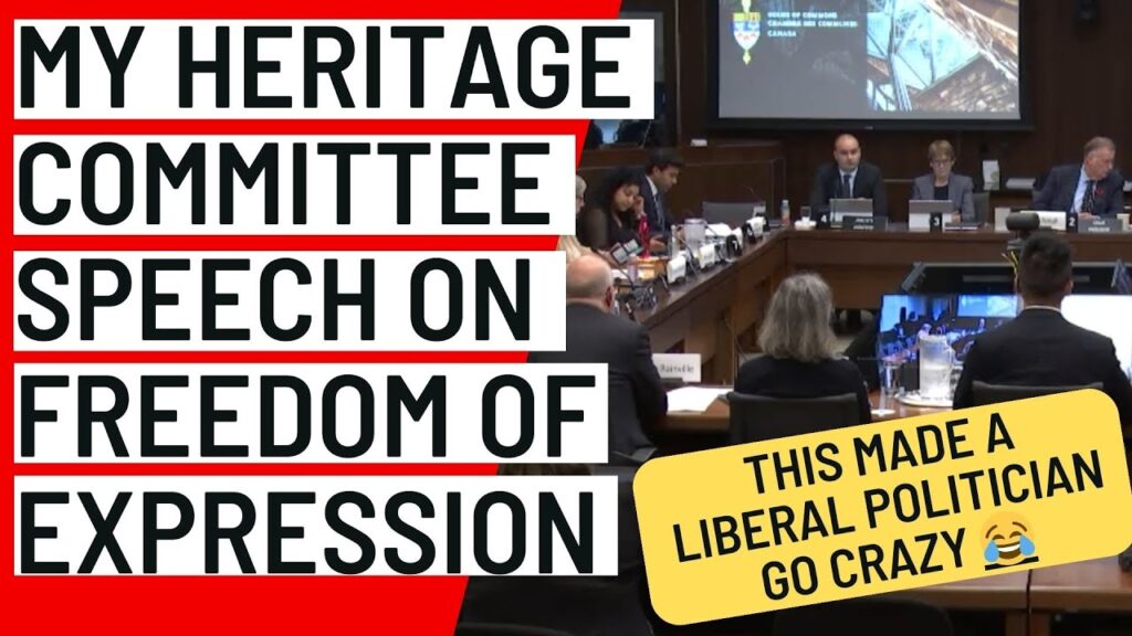My Heritage Committee speech about freedom of expression (this made a Liberal politician go crazy)