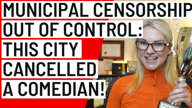 City Censorship is so out of control, this city cancelled a COMEDIAN!