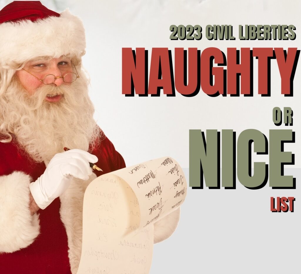 Canadian Constitution Foundation releases 2023 civil liberties “naughty and nice” list